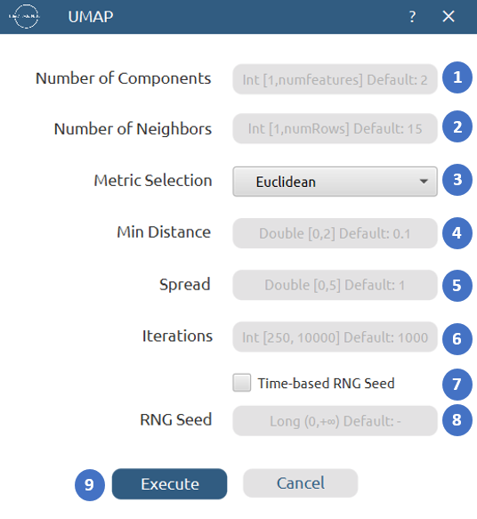 UMAP configuration